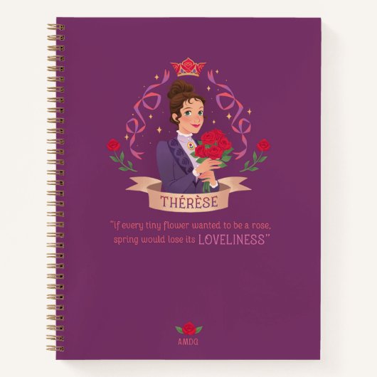 Saint Thérèse Lisieux Spiral Notebook Notizblock (Vorderseite)