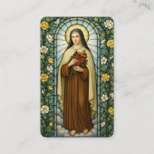 Saint Therese of Lisieux Bereavement Sympathy Card Visitenkarte (Vorderseite)