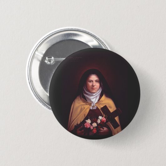 Saint Therese of Lisieux Button (Vorne & Hinten)