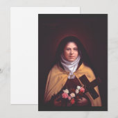 Saint Therese of Lisieux Feiertagskarte (Vorne/Hinten)