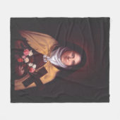 Saint Therese of Lisieux Fleecedecke (Vorderseite (Horizontal))