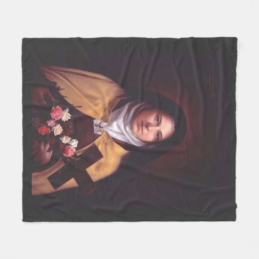 Saint Therese of Lisieux Fleecedecke (Vorderseite (Horizontal))