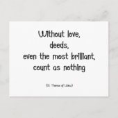 Saint Therese Zitat Postkarte (Vorderseite)