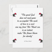 Saint Therese Zitat Postkarte (Vorne/Hinten)