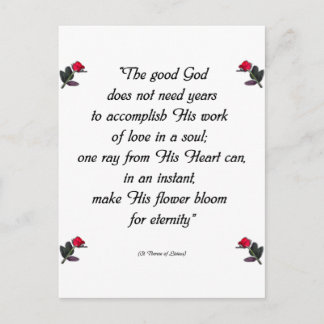 Saint Therese Zitat Postkarte