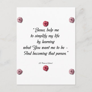 Saint Therese Zitat Postkarte
