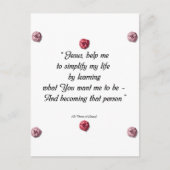 Saint Therese Zitat Postkarte (Vorderseite)