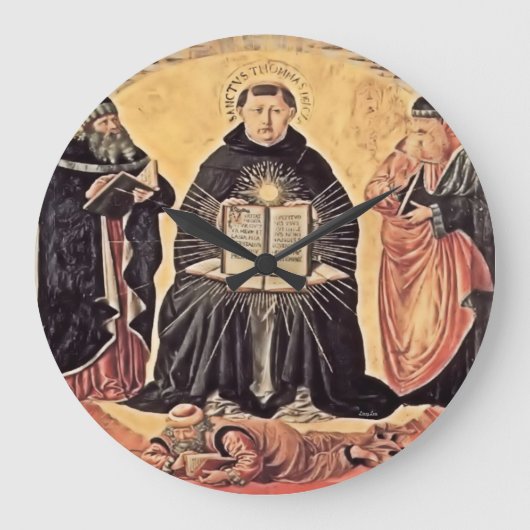 Saint Thomas Aquinas Große Wanduhr (Vorderseite)