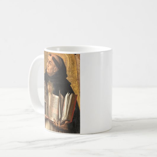 Saint Thomas Aquinas Kaffeetasse (Vorderseite Links)