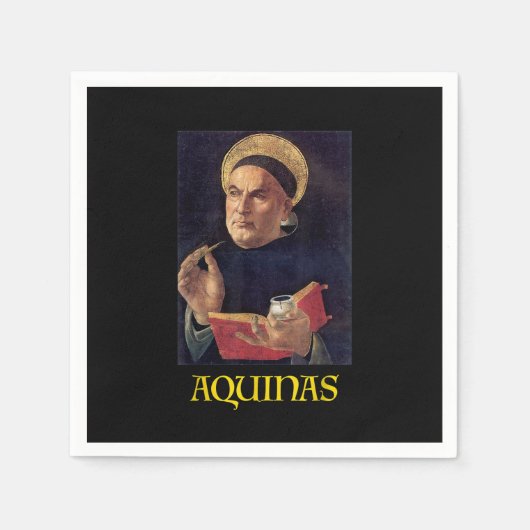 Saint Thomas Aquinas Malerei katholisch Serviette (Vorderseite)
