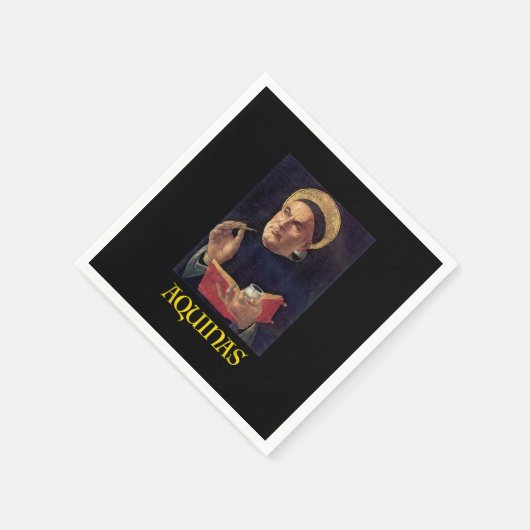Saint Thomas Aquinas Malerei katholisch Serviette (Ecke)