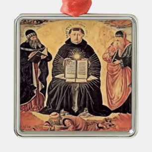 Saint Thomas Aquinas Ornament Aus Metall