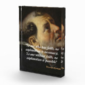 Saint Thomas Aquinas Zitat zum Glauben Fotoblock (Rechts)