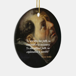 Saint Thomas Aquinas Zitat zum Glauben Keramik Ornament