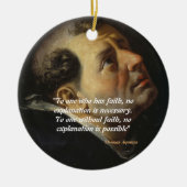 Saint Thomas Aquinas Zitat zum Glauben Keramik Ornament (Vorne)