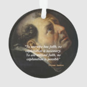 Saint Thomas Aquinas Zitat zum Glauben Ornament (Rückseite)