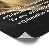 Saint Thomas Aquinas Zitat zum Glauben Poster (Ecke)