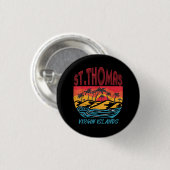 Saint Thomas Jungfrau Islands Surfing Beach Ocean Button (Vorne & Hinten)