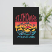 Saint Thomas Jungfrau Islands Surfing Beach Ocean  Einladung (Stehend Vorderseite)