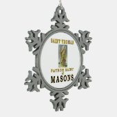 SAINT THOMAS SCHNEEFLOCKEN Zinn-Ornament (Links)