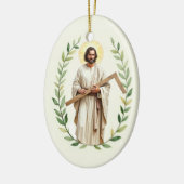 Saint Thomas the Apostle God's Peace and Blessings Keramik Ornament (Links)