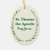 Saint Thomas the Apostle God's Peace and Blessings Keramik Ornament (Hinten)