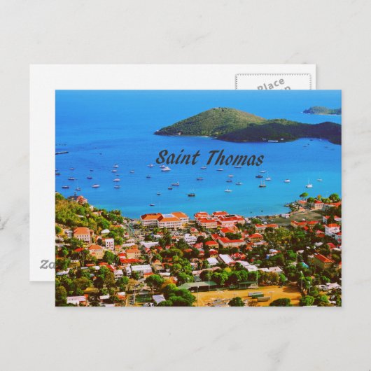 Saint Thomas U.S.V.I. Postkarte (Vorne/Hinten)