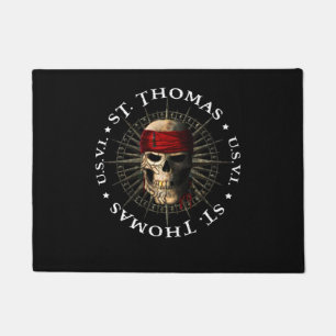 Saint Thomas USVI Pirate Skull Fußmatte
