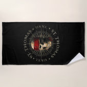 Saint Thomas USVI Pirate Skull Strandtuch (Vorderseite)