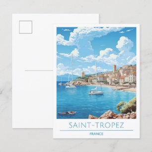 Saint Tropez France Travel Postkarte