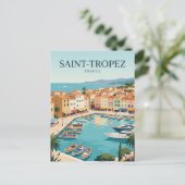 Saint-Tropez Frankreich Postkarte (Stehend Vorderseite)