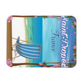 Saint-Tropez Frankreich Reiseplakat Magnet (Horizontal)