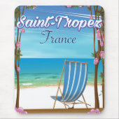 Saint-Tropez Frankreich Reiseplakat Mousepad (Vorne)