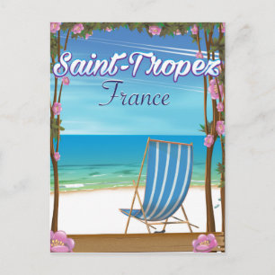 Saint-Tropez Frankreich Reiseplakat Postkarte