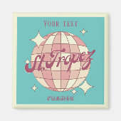 Saint Tropez Frankreich Retro aquamarine Souvenir Magnet (Vorne)