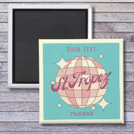 Saint Tropez Frankreich Retro aquamarine Souvenir Magnet