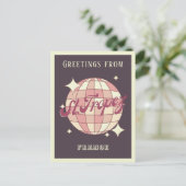 Saint Tropez Frankreich Retro Vintages Party Postc Postkarte (Stehend Vorderseite)