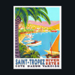 Saint Tropez Frankreich Vintage Reise Postkarte<br><div class="desc">Saint Tropez Frankreich Jahrgang Reise Postkarte</div>
