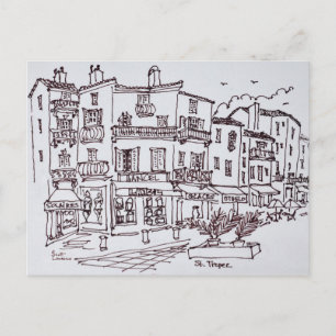 Saint-Tropez Geschäfte Französische Riviera, Fra Postkarte