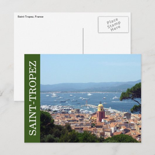 Saint Tropez grün Postkarte (Vorne/Hinten)