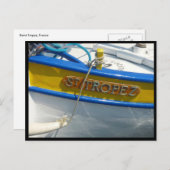 Saint Tropez Schiff Postkarte (Vorne/Hinten)