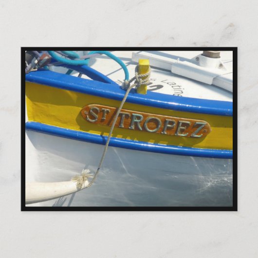 Saint Tropez Schiff Postkarte (Vorderseite)