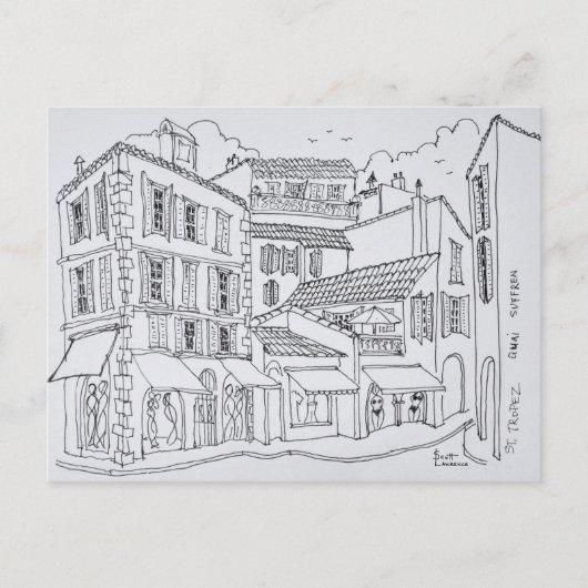 Saint-Tropez Shopping | Französische Riviera, Fran Postkarte (Vorderseite)