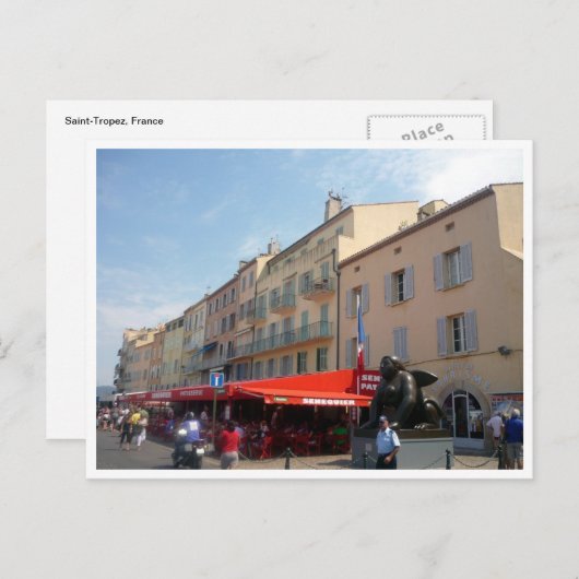 Saint Tropez Ufer Postkarte (Vorne/Hinten)