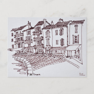 Saint-Tropez-Wasserfront   Saint-Tropez, Frankreic Postkarte