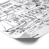 Saint-Tropez Waterfront | Französische Riviera, Fr Poster (Ecke)