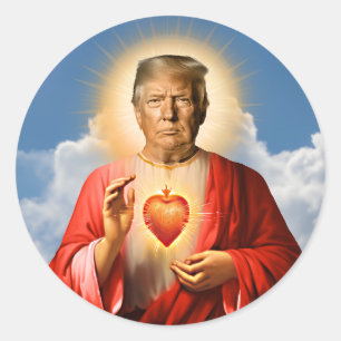 Saint Trump Gebet Candle Runder Aufkleber