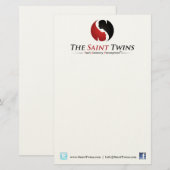 Saint Twins Notepad Briefpapier (Vorne/Hinten)