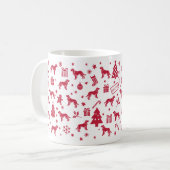 Saint-Usuge Spaniel Weihnachtsdesign Kaffeetasse (Vorderseite Links)