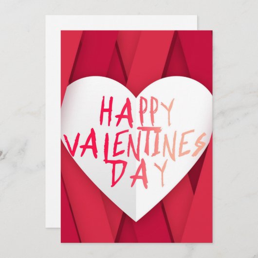 Saint-Valentin Feiertagskarte (Vorne/Hinten)